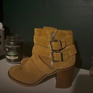 River Island Mustard Heeled Boots